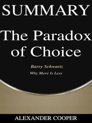 cover image of Summary of the Paradox of Choice